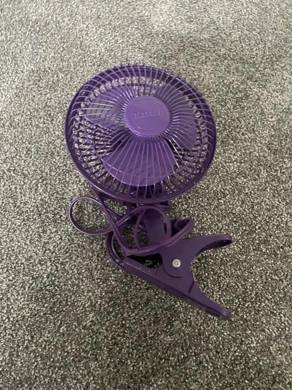 Massey Purple Clip-On Desk Fan